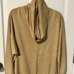 Ladies gold cowl neck sweater size Large